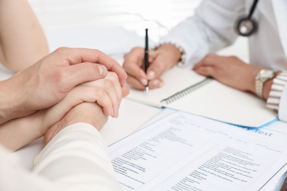 A married couple consulted a doctor with concern after embryo chromosome testing revealed abnormalities.