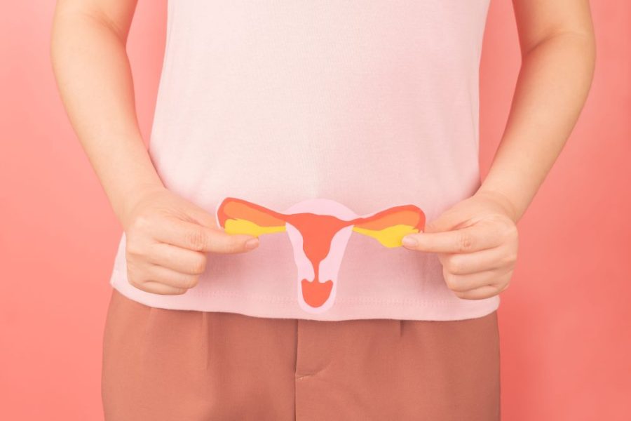 Image depicting a woman with a tilted uterus.